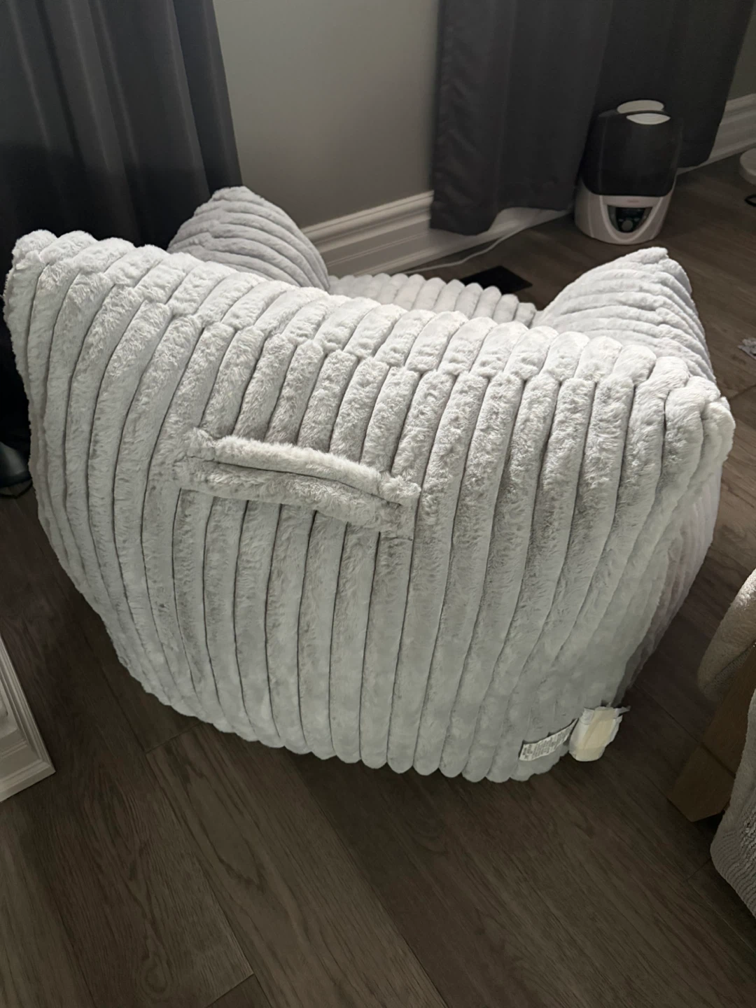 Grey Medium corduroy Bean Bag Chair - photo 2