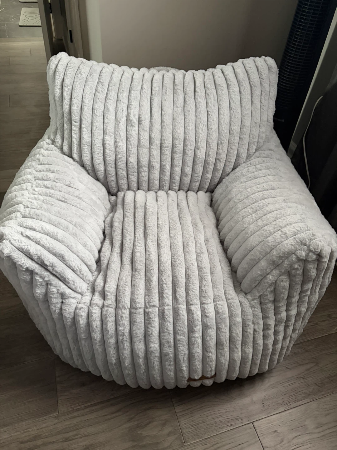 Grey Medium corduroy Bean Bag Chair