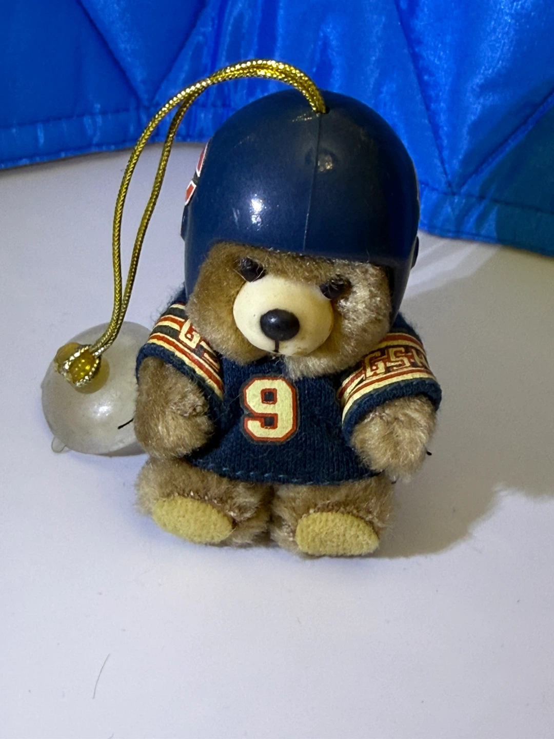 Chicago Bears Football Teddy Bear Ornament - photo 2