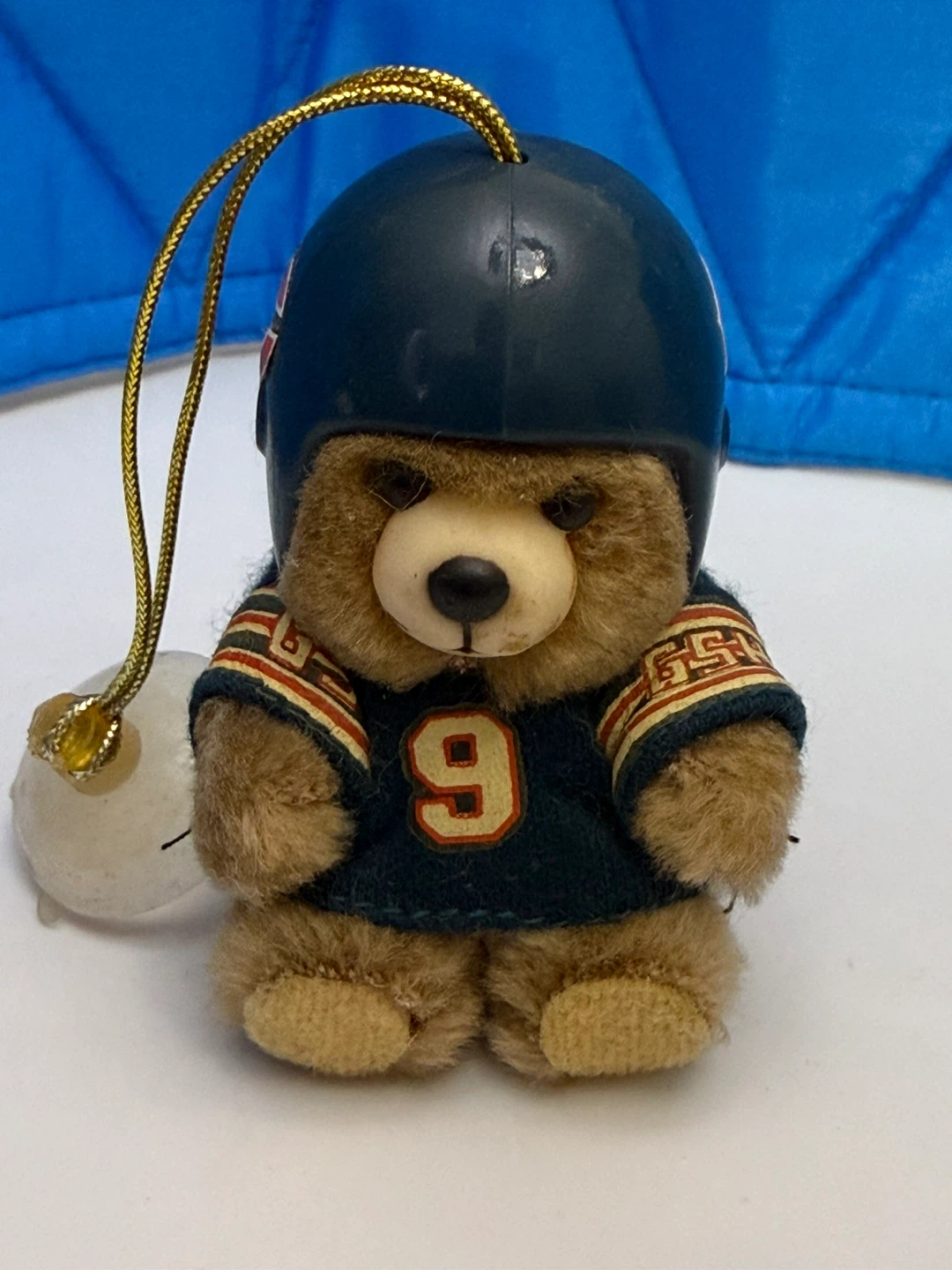 Chicago Bears Football Teddy Bear Ornament