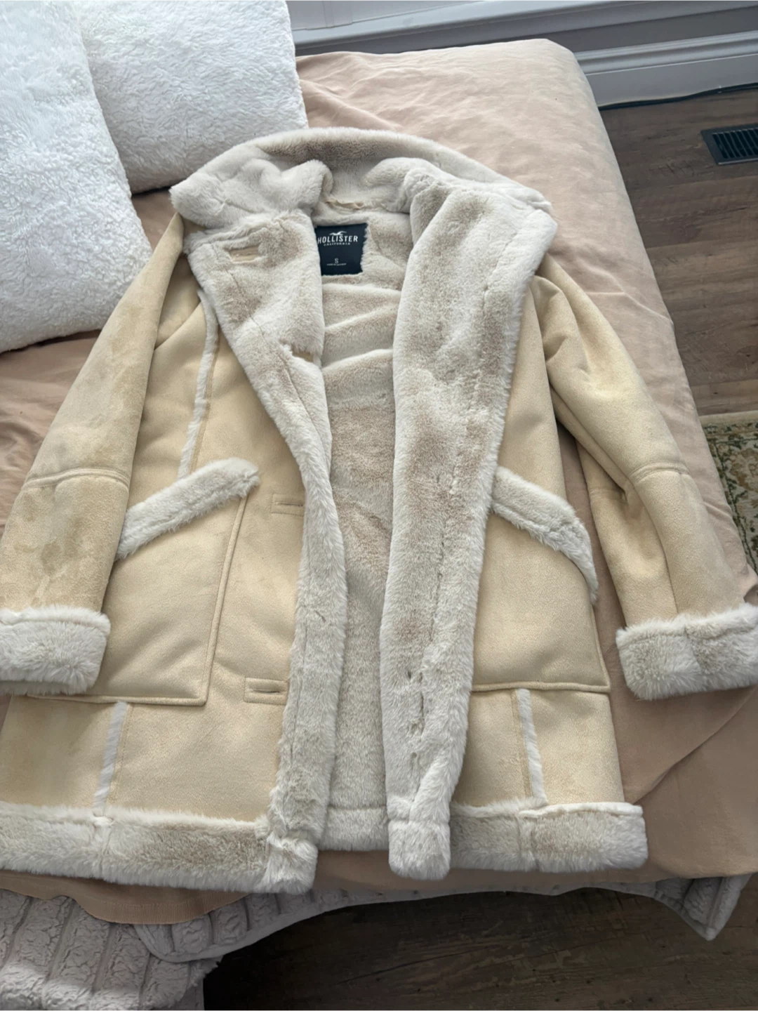 Hollister Cream Faux Suede