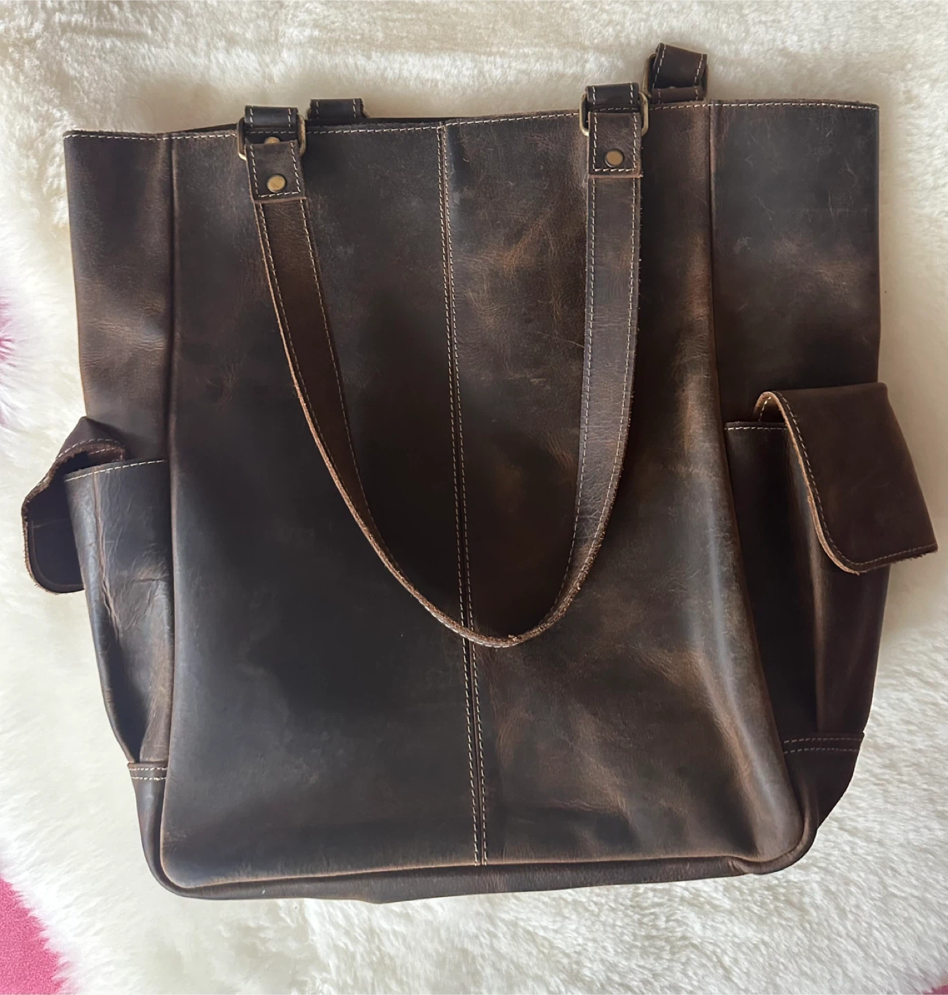 Classic Leather Tote Bag  | Komal's Passion Leather - photo 2
