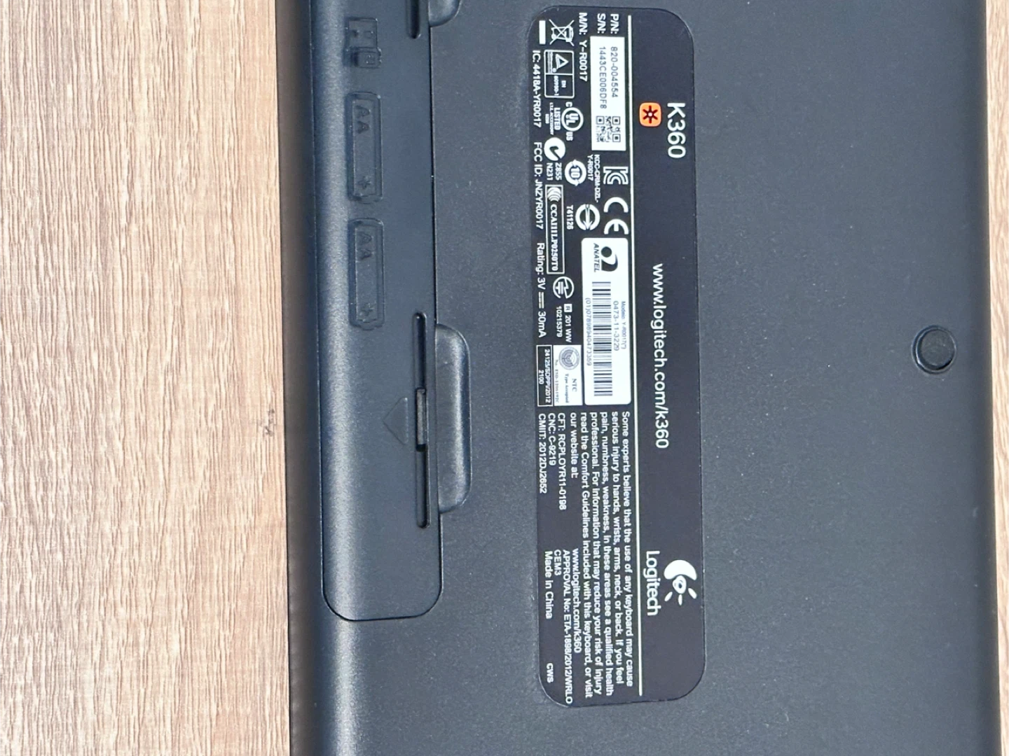 Logitech K360 Wireless Keyboard - photo 3