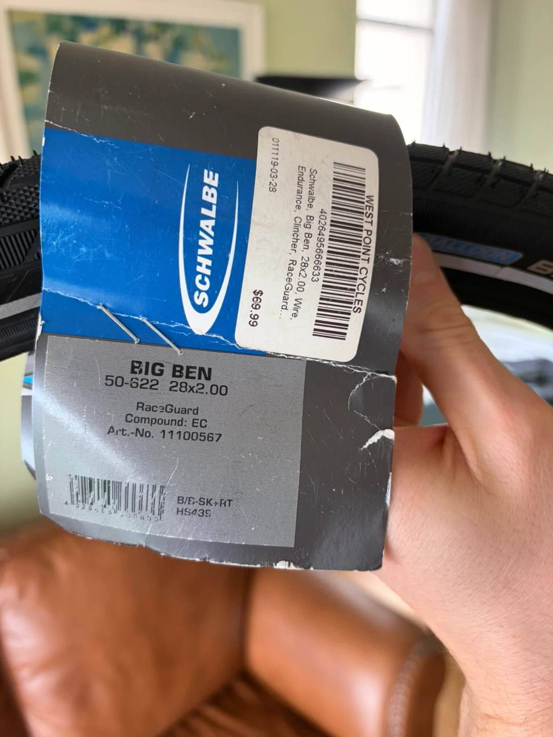 Schwalbe Big Ben 50-622 28x2.00 Wire Bead Tire - photo 2