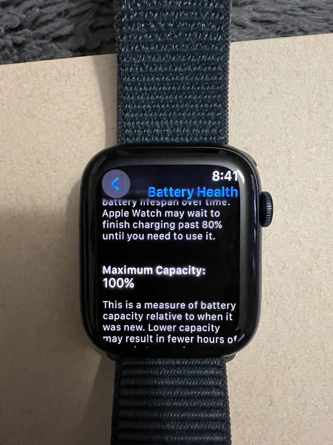 NEW Apple Watch Series 7 45mm GPS Midnight battery health 100%