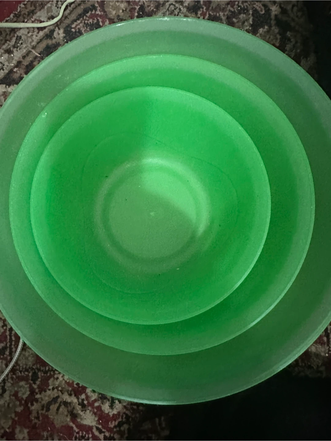 Set of 3 Green Mixing Bowls