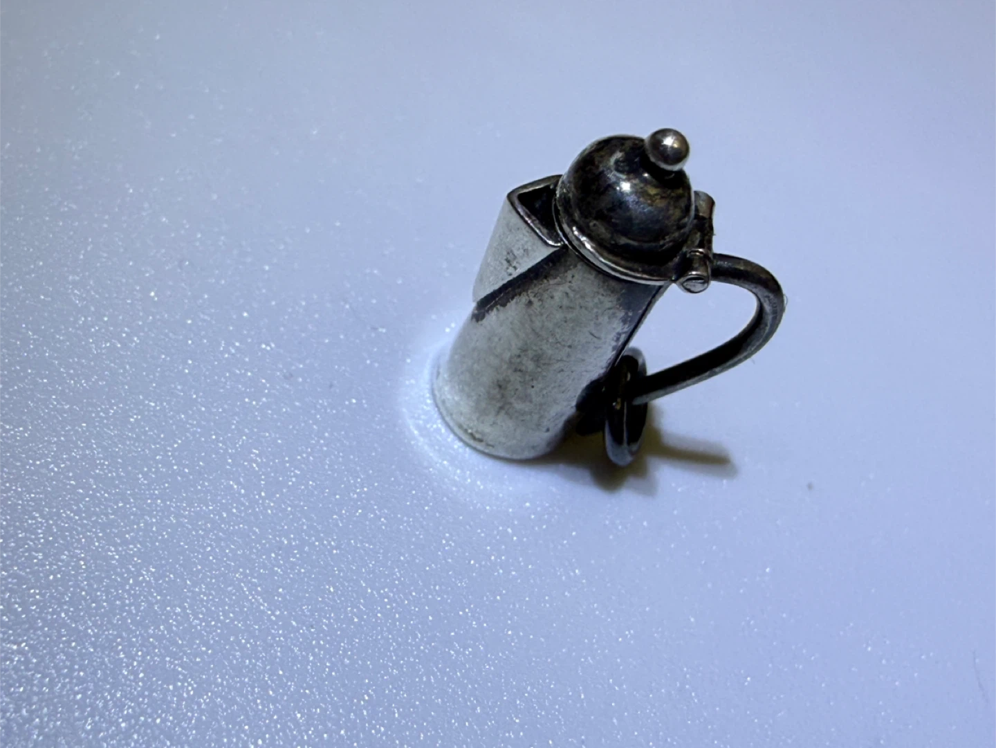 Sterling Opening Teapot Charm Movable Lid Bracelet Pendant - photo 2