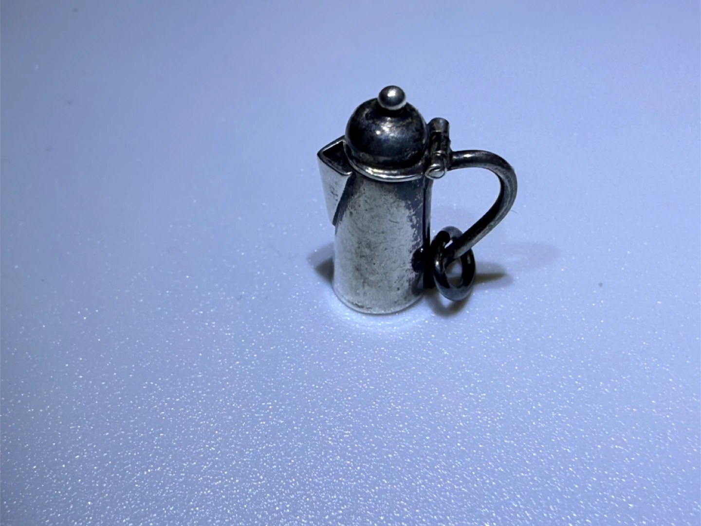 Sterling Opening Teapot Charm Movable Lid Bracelet Pendant