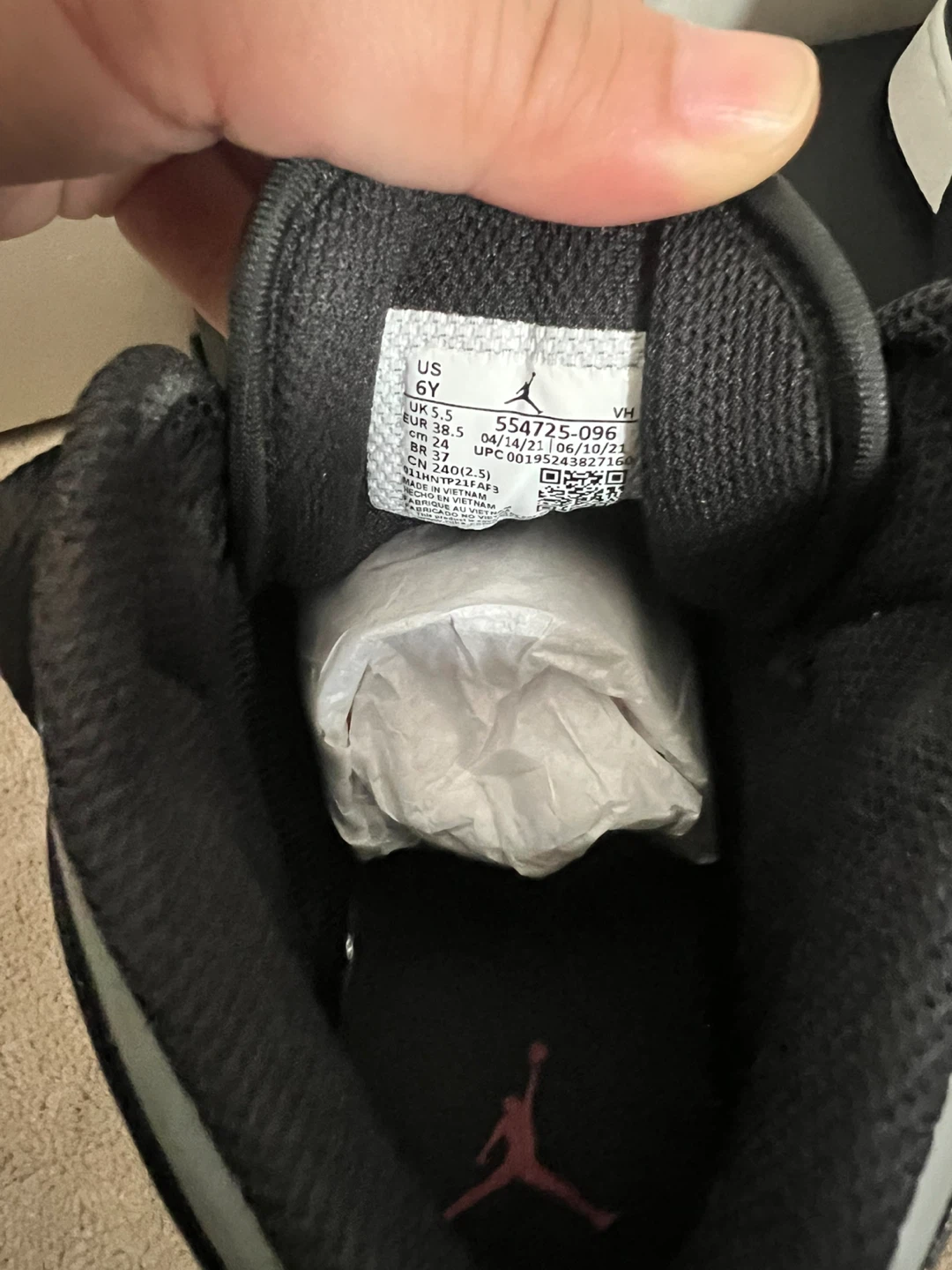 Air Jordan 1 Mid SE GS "Cool Grey"- 6Y - photo 5