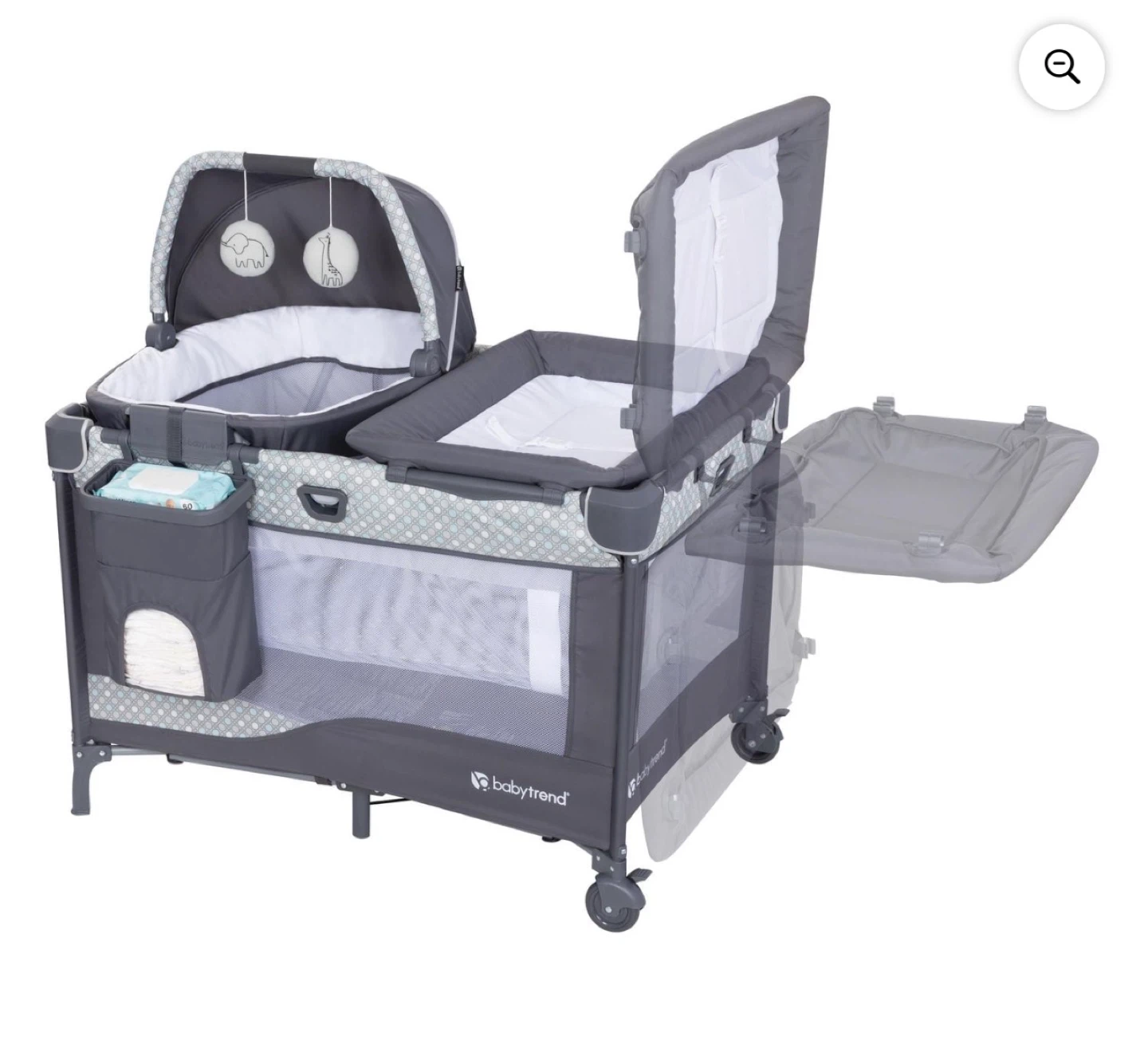 Baby Trend Nursery Den Playard with Rocking Snoozer
