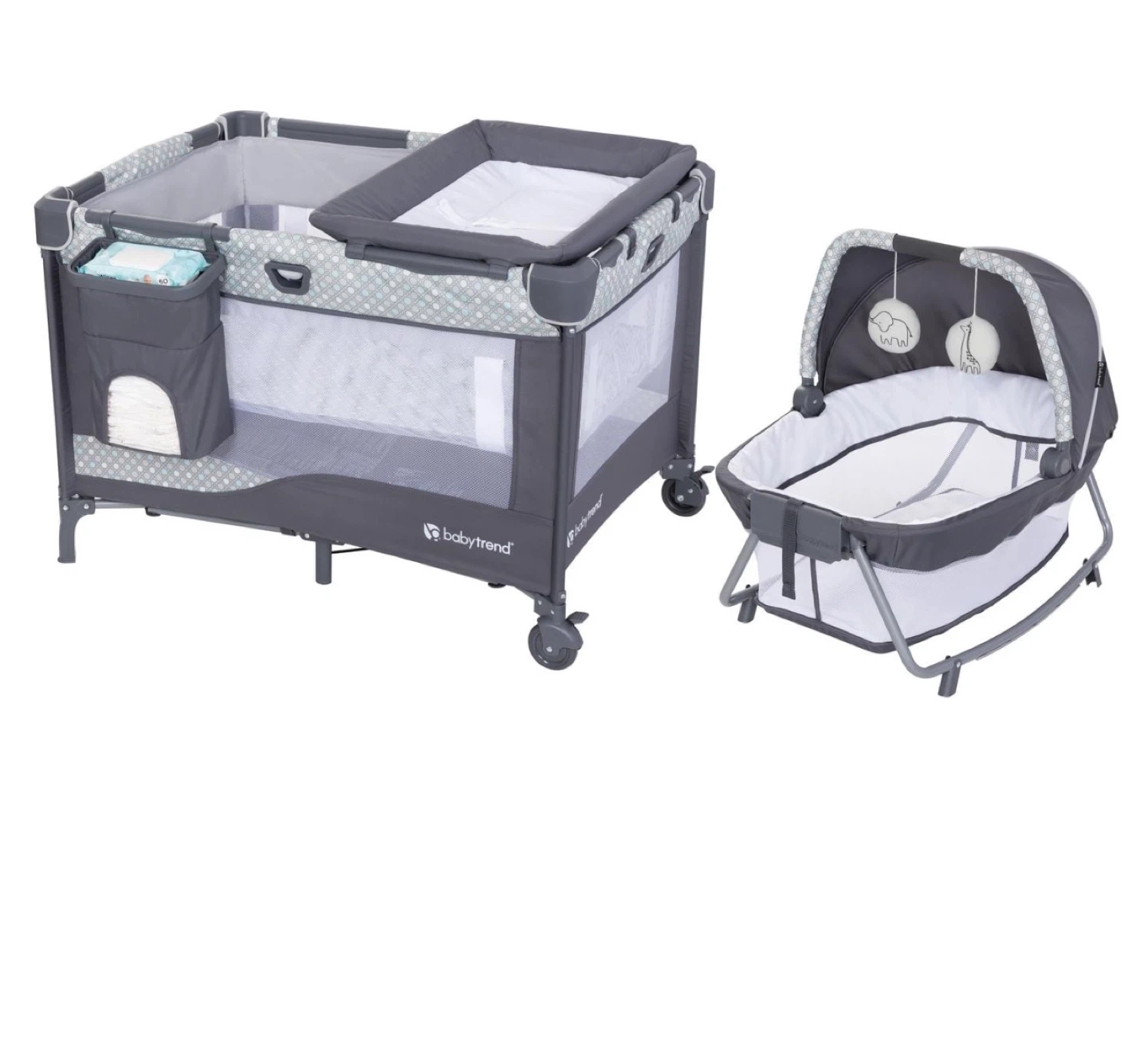 Baby Trend Nursery Den Playard with Rocking Snoozer - photo 2