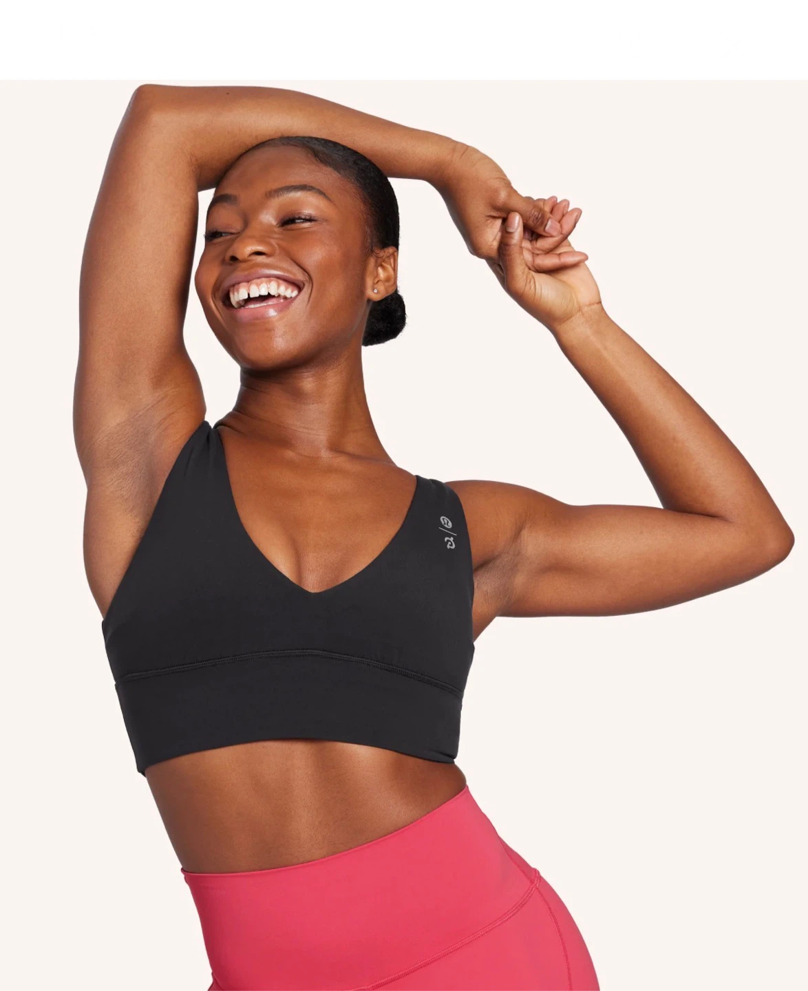 BNWT Lululemon x Peloton Black V-Neck Sports Bra Size 4 - photo 4