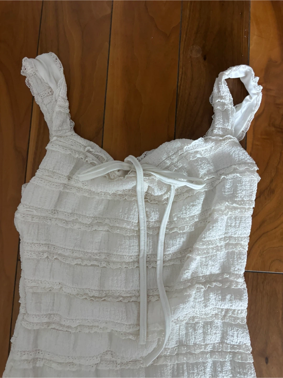 White Textured Mini Dress - photo 2