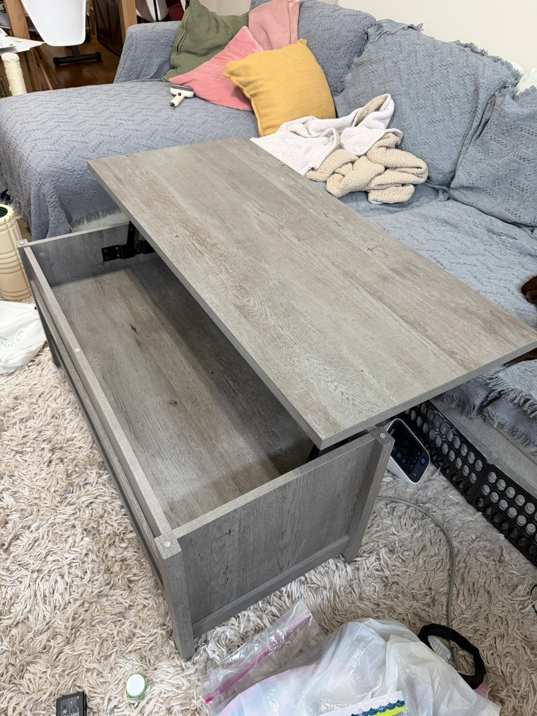 Sauder Cannery Bridge Lift Top Coffee Table