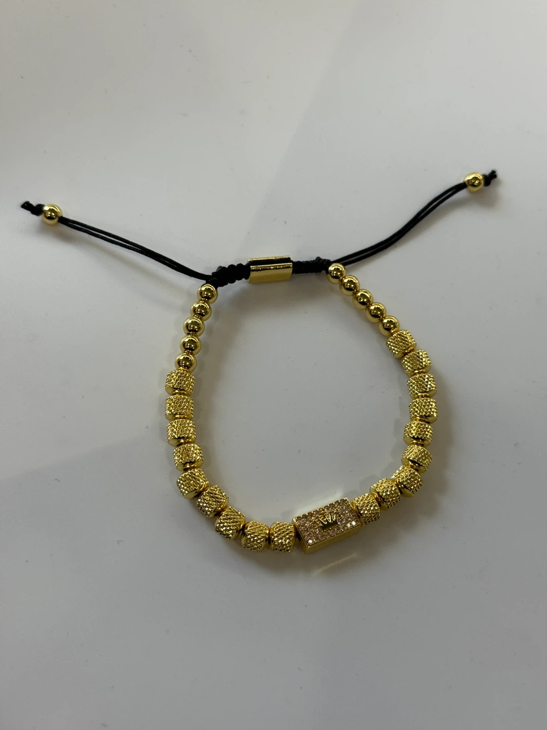 Gold Tone Beaded Bracelet with CZ Accent - photo 3