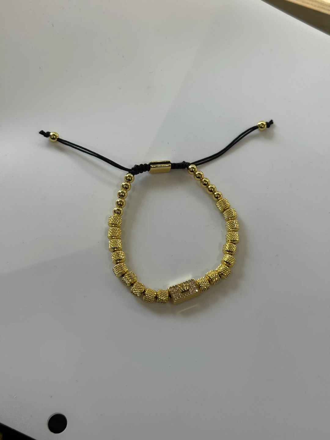 Gold Tone Beaded Bracelet with CZ Accent - photo 2
