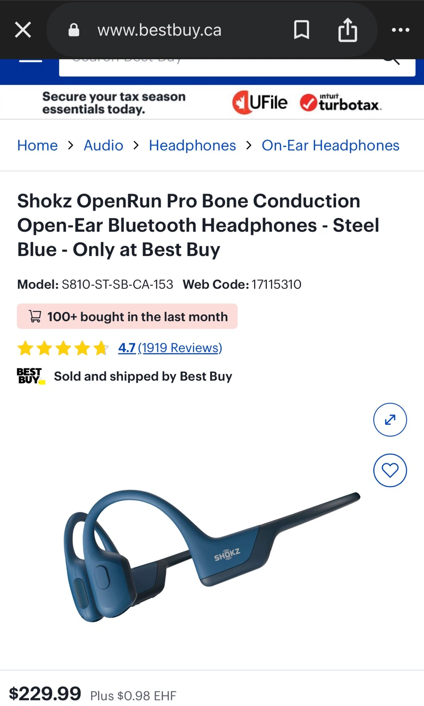 Shokz OpenRun Pro Bone Conduction Headphones - Steel Blue - photo 3