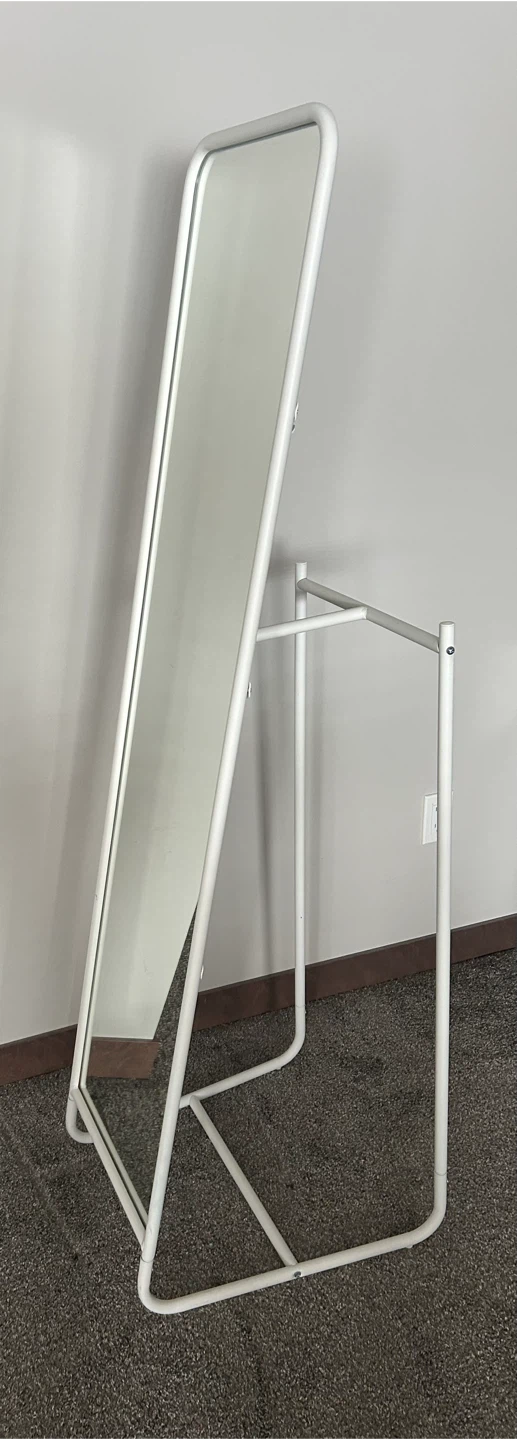 IKEA - KNAPPER Standing mirror, white, 48x160 cm (18 7/8x63 ")