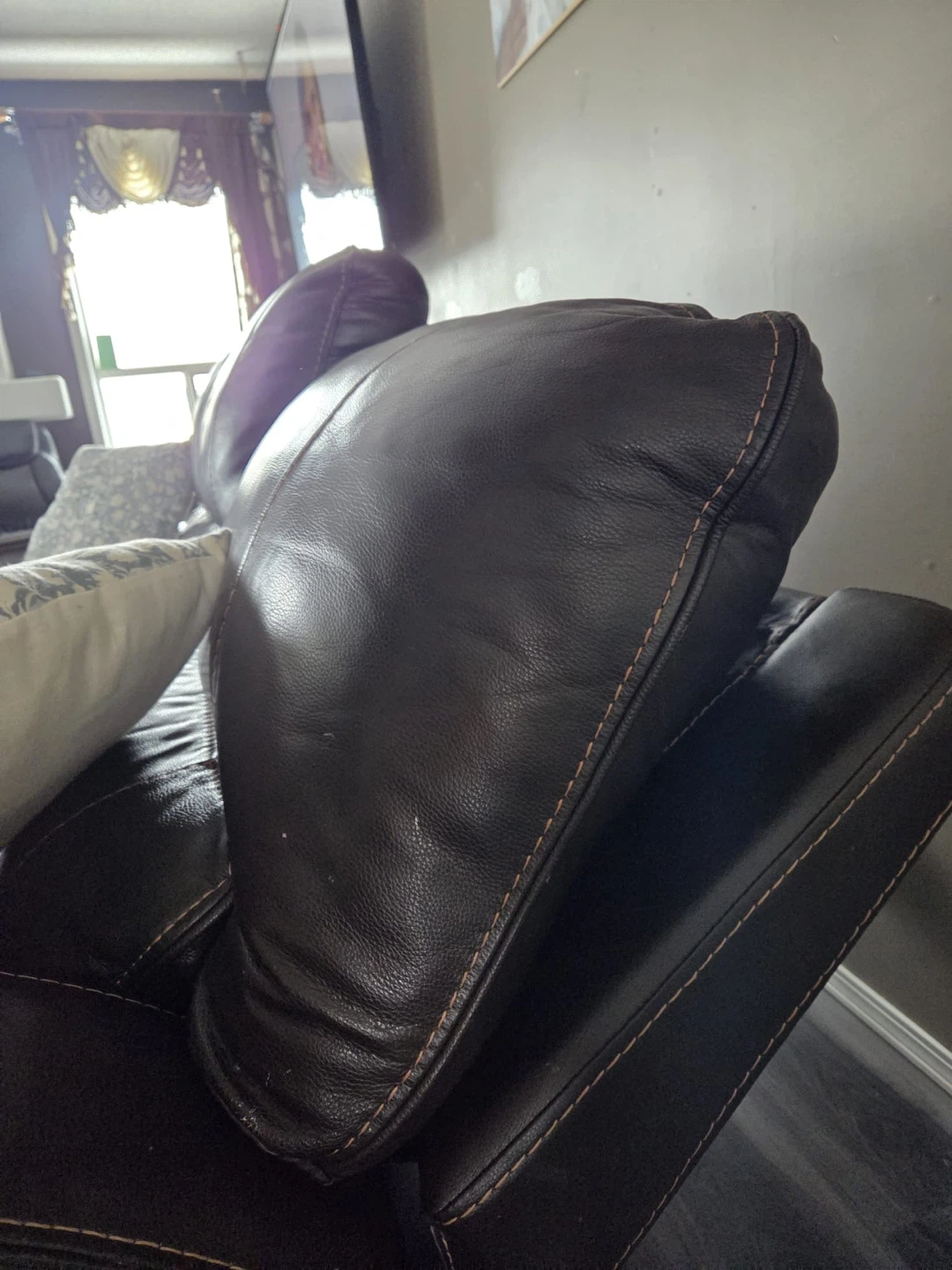 Dark Brown Leather Recliner Sofa with USB Ports 1 each - photo 3