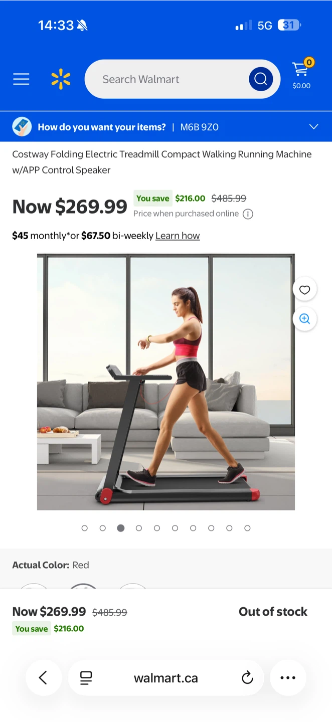 Costway Folding Electric Treadmill - photo 2