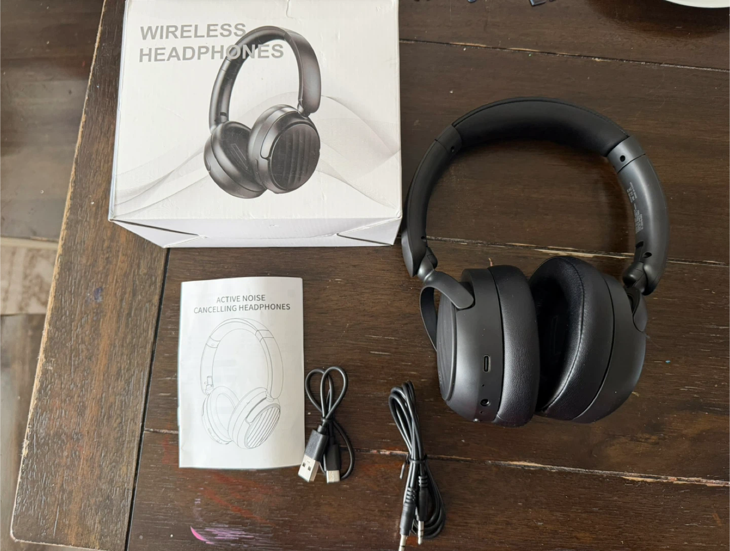 MMWOWARTS Wireless Active Noise Cancelling Headphones - Black - photo 3