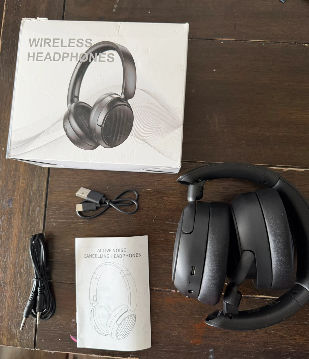 MMWOWARTS Wireless Active Noise Cancelling Headphones - Black - photo 4