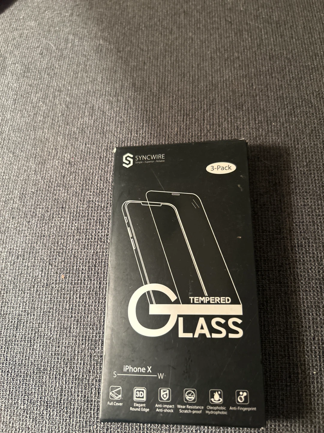 Syncwire Tempered Glass Screen Protector 3-Pack for iPhone X