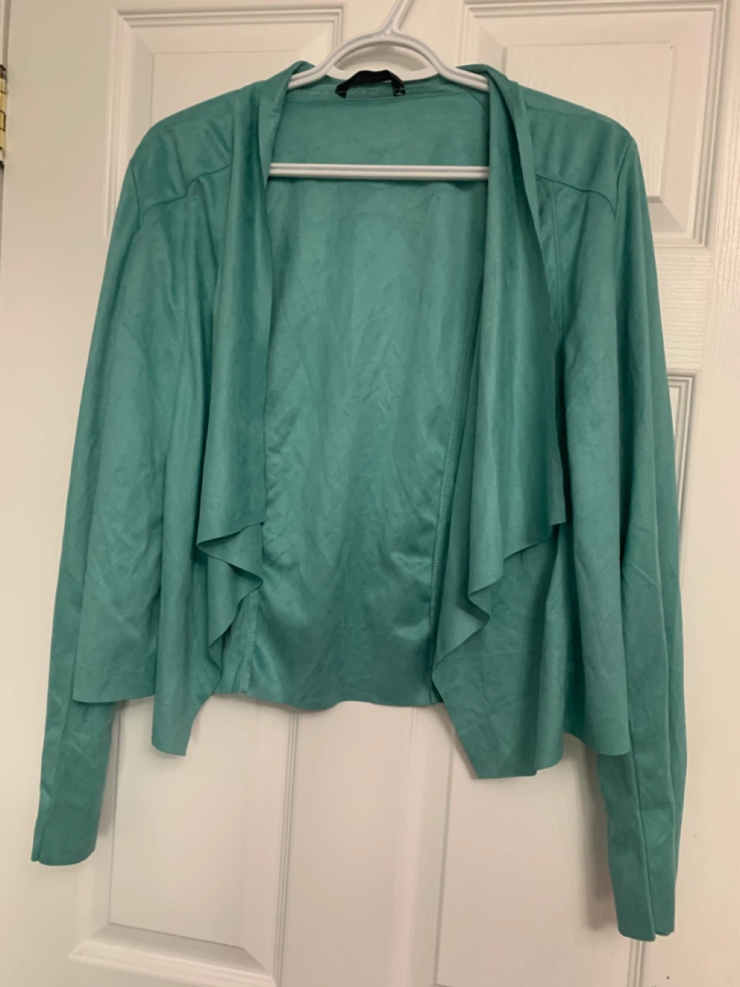 Shein Teal Waterfall Cardigan