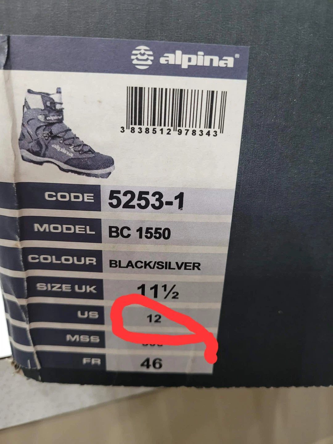 Alpina BC 1550 Back Country Ski Boots - Size US 12 - photo 4