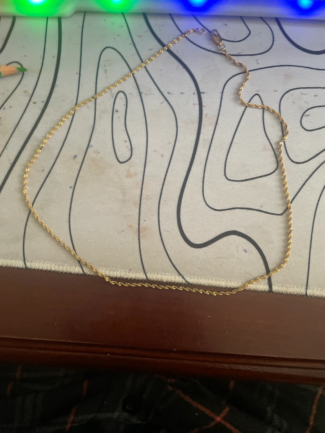 Gold Rope Chain Necklace