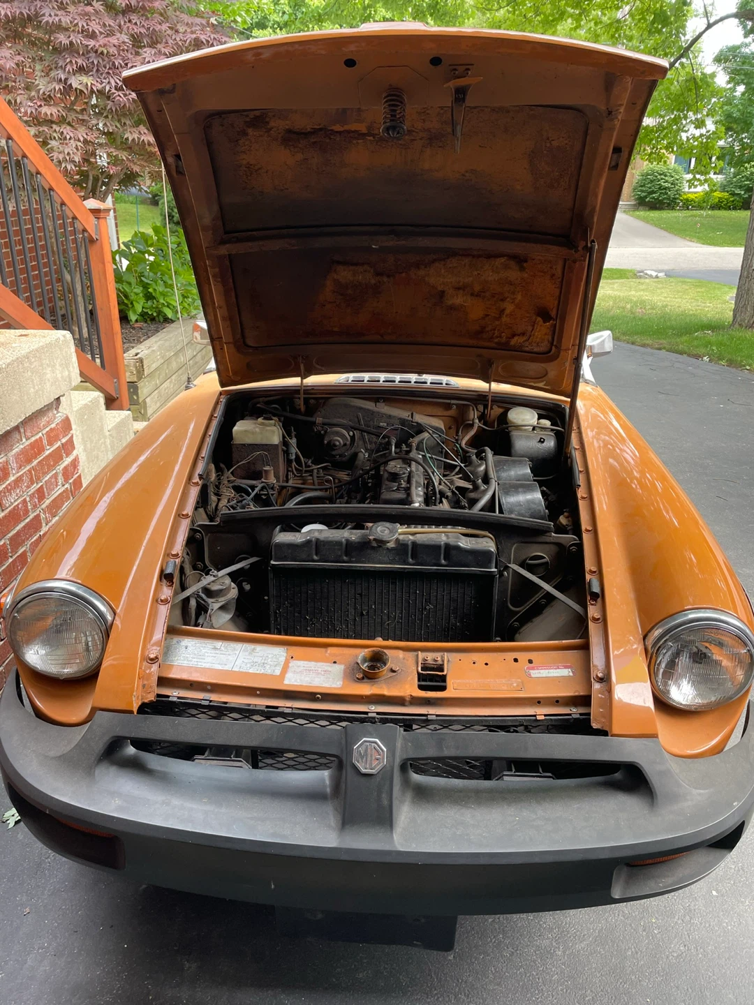 Orange MGB Convertible Classic Car - photo 4