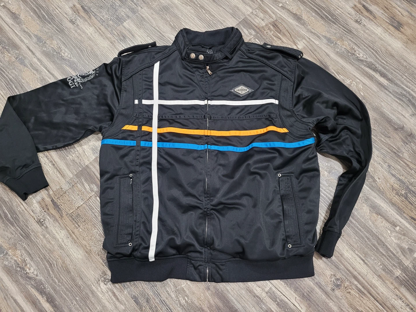COOGI Track Jacket XXL Black White Orange Blue