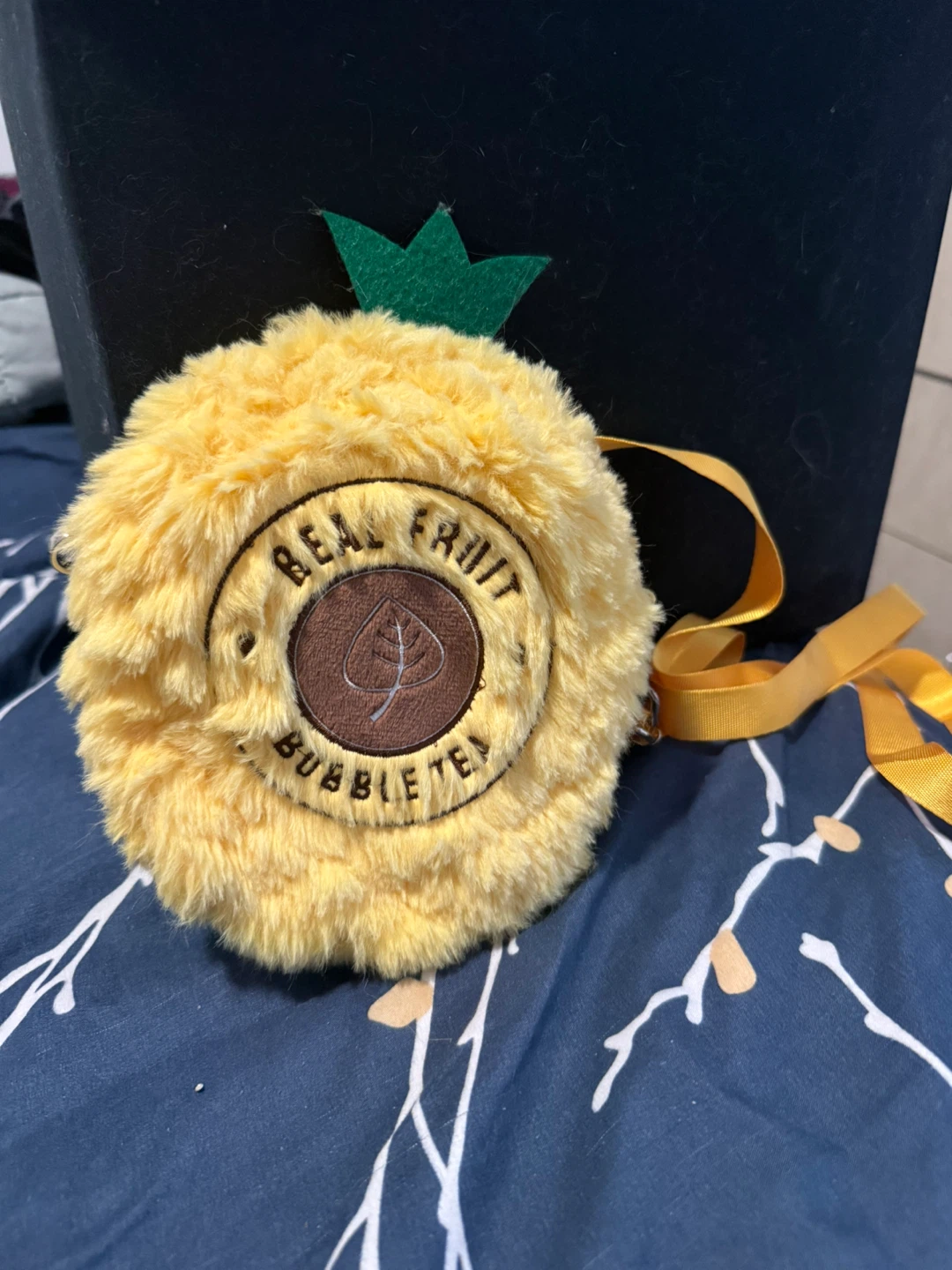 Yellow Plush Pineapple Bag