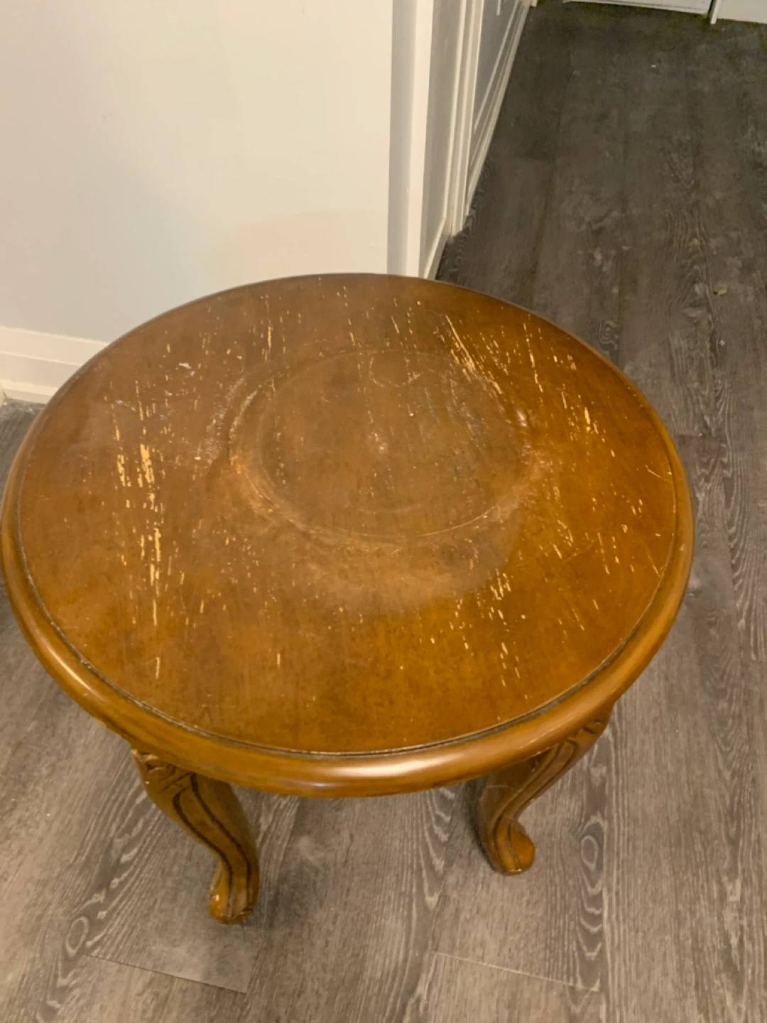 Round wood Accent coffee Table - photo 5