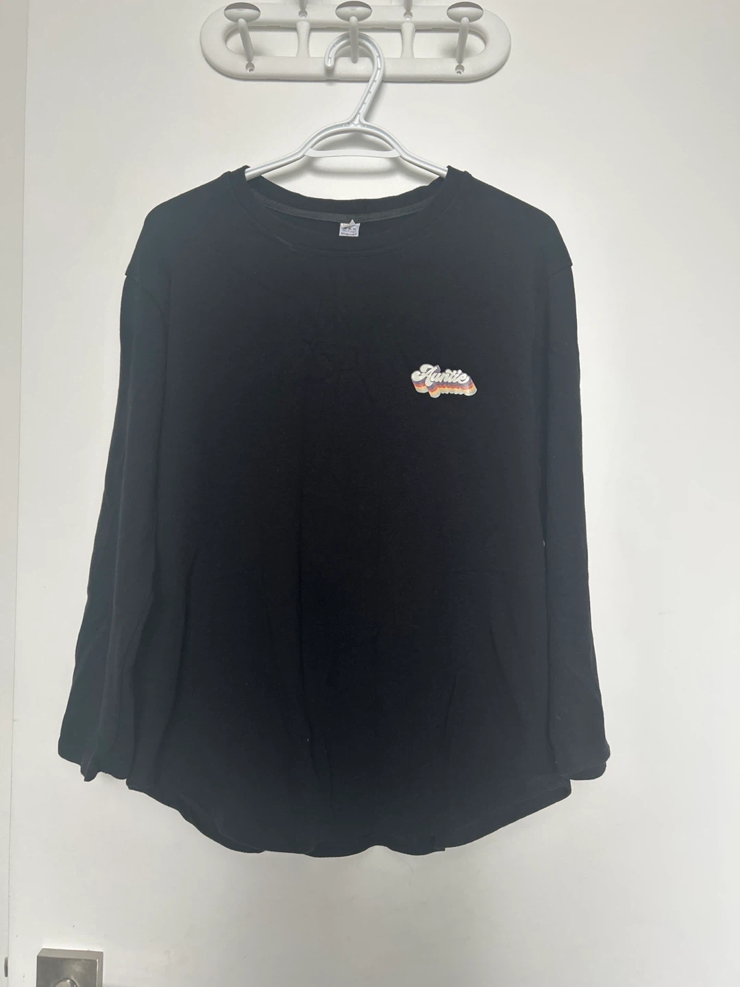 Black Long Sleeve T-Shirt with "Auntie" Graphic