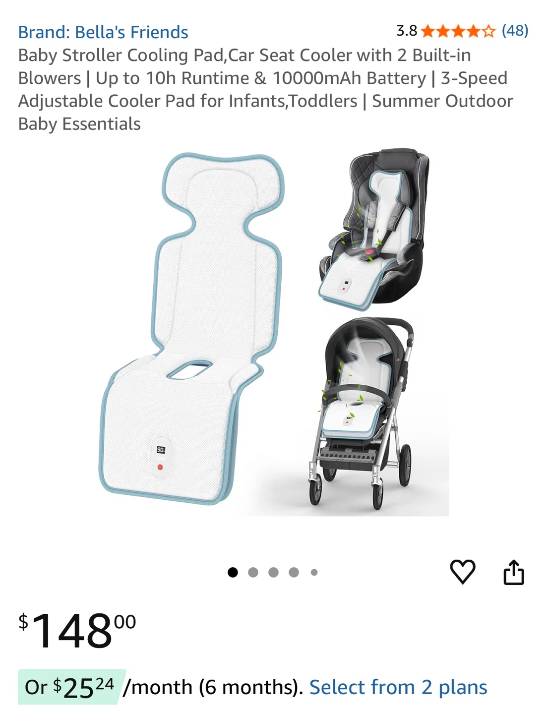 Electric Cooling Pad for Baby Strollers and Car Seats - photo 3