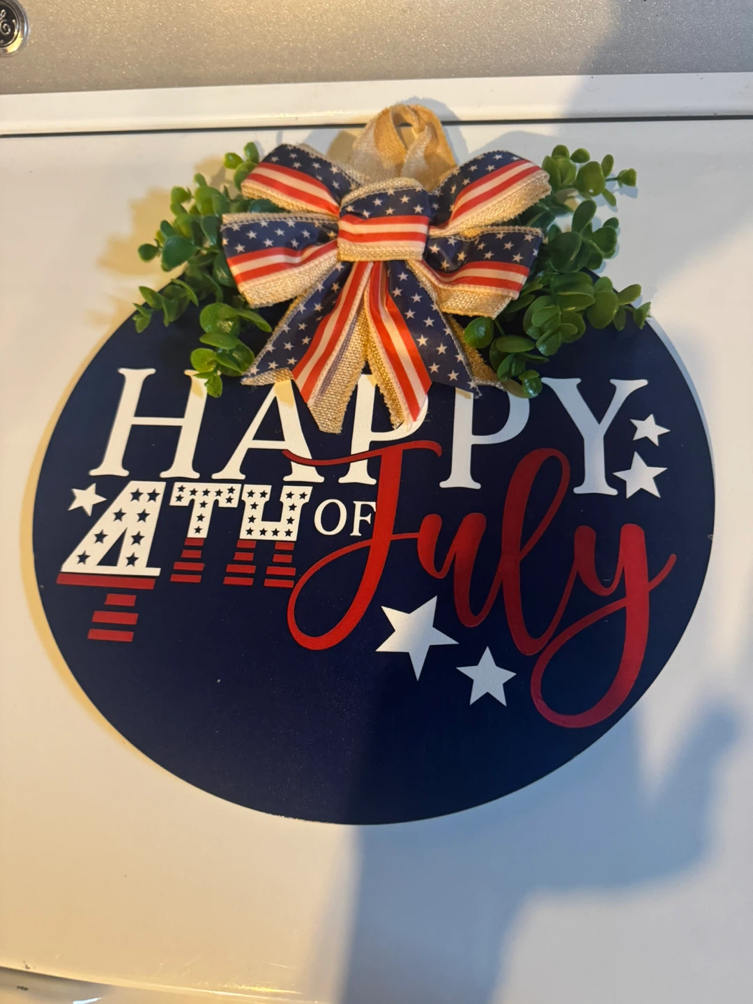 Happy 4th of July Round Door Hanger