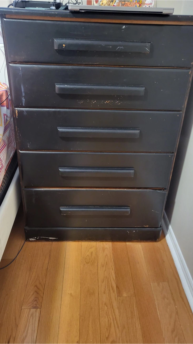 Black 5-Drawer Dresser - photo 3