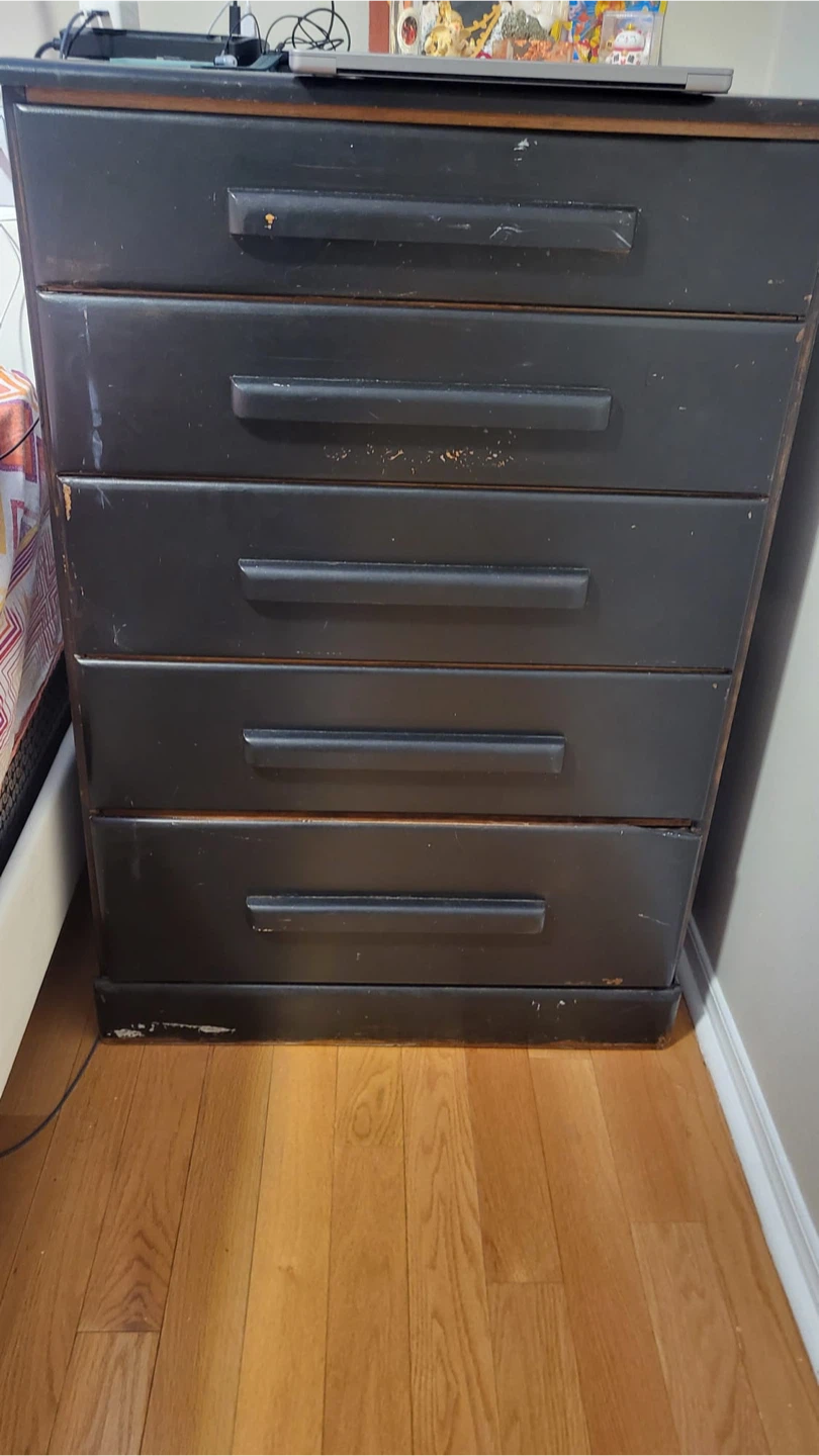 Black 5-Drawer Dresser - photo 5