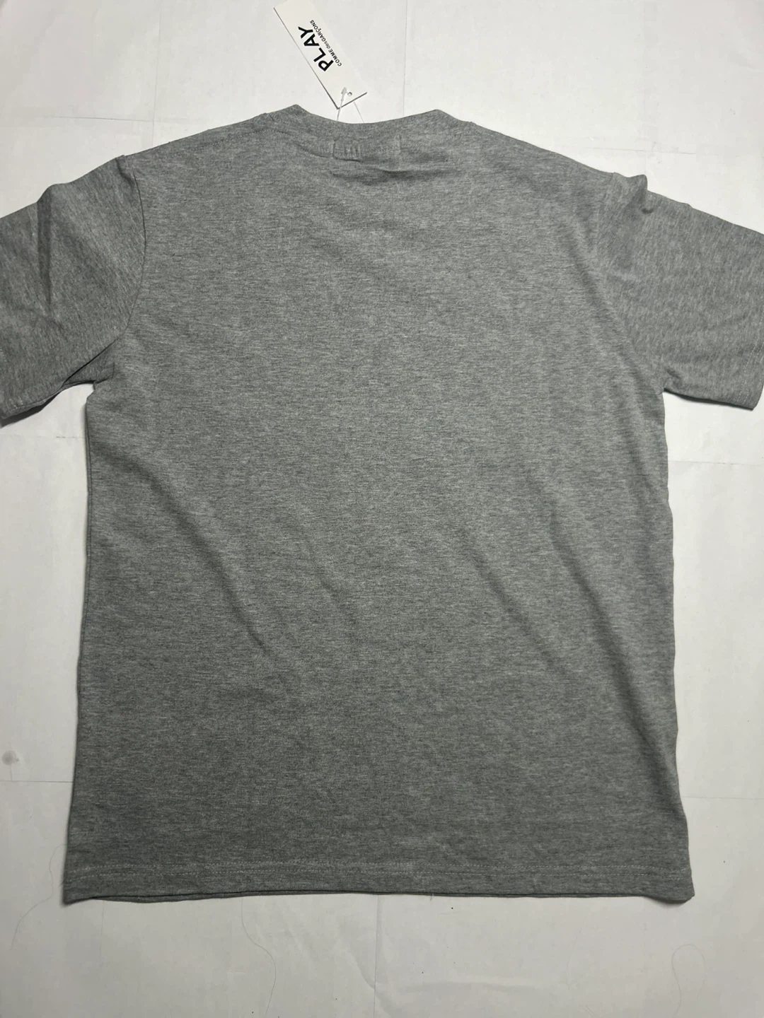 PLAY Grey T-Shirt with Black Heart Logo - photo 3