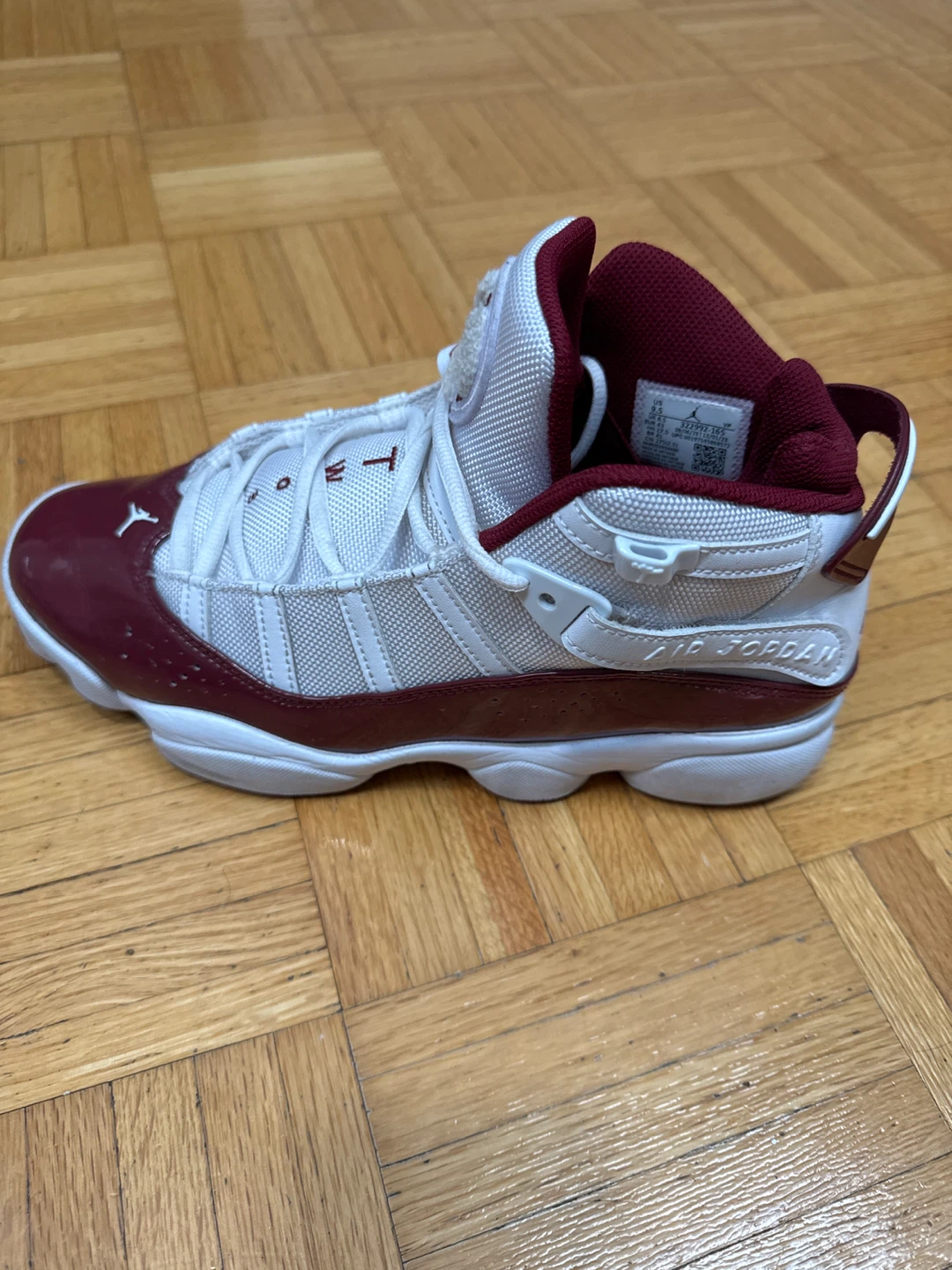 Jordan 6 Rings White Burgundy “Team Red” - photo 2
