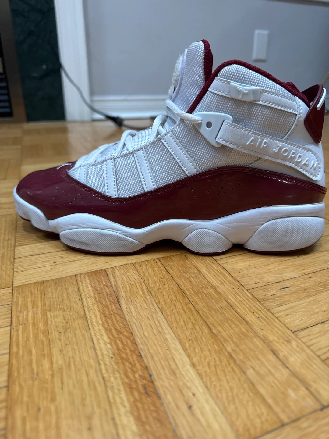 Jordan 6 Rings White Burgundy “Team Red” - photo 3