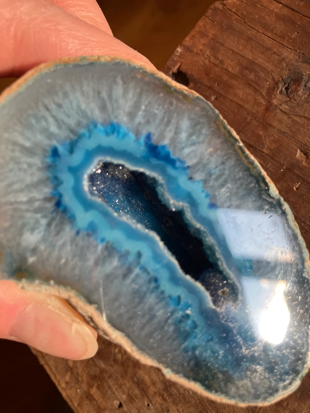 Blue agate quarts crystal - photo 4