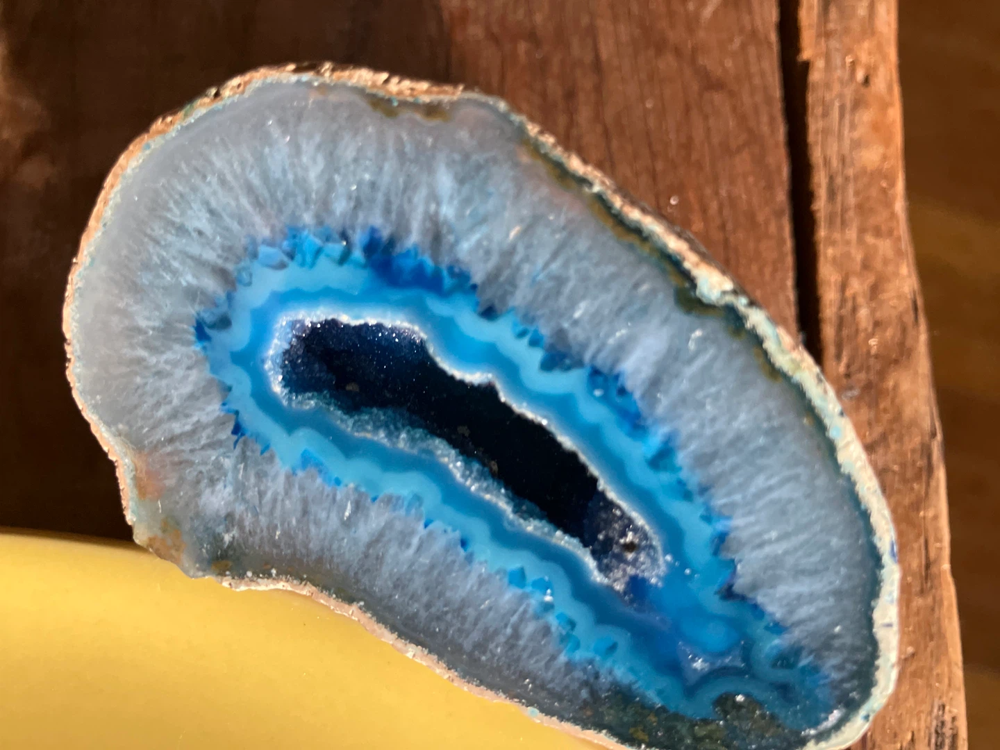 Blue agate quarts crystal