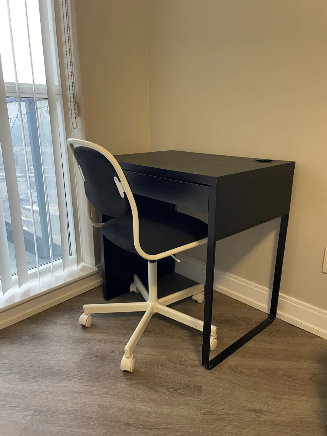 IKEA MICKE Desk and Chair Set - Black