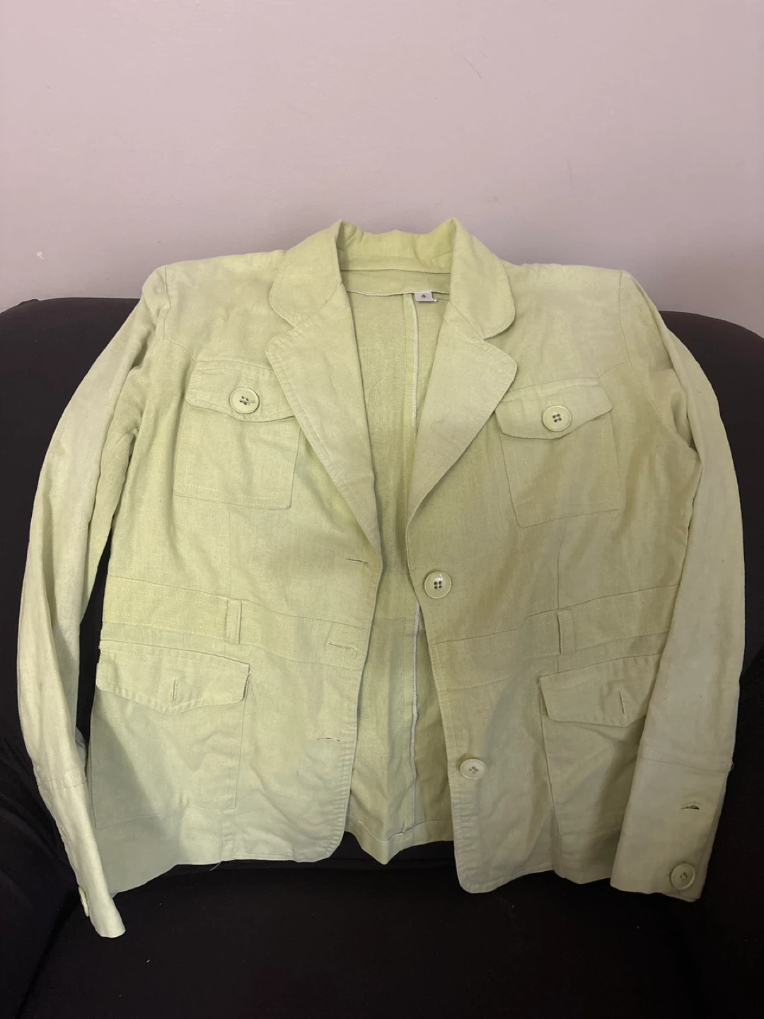 Women's Light Green Blazer Jacket Size 4