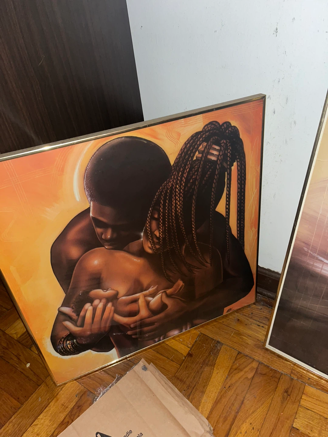 Framed Art Print: Couple Embracing