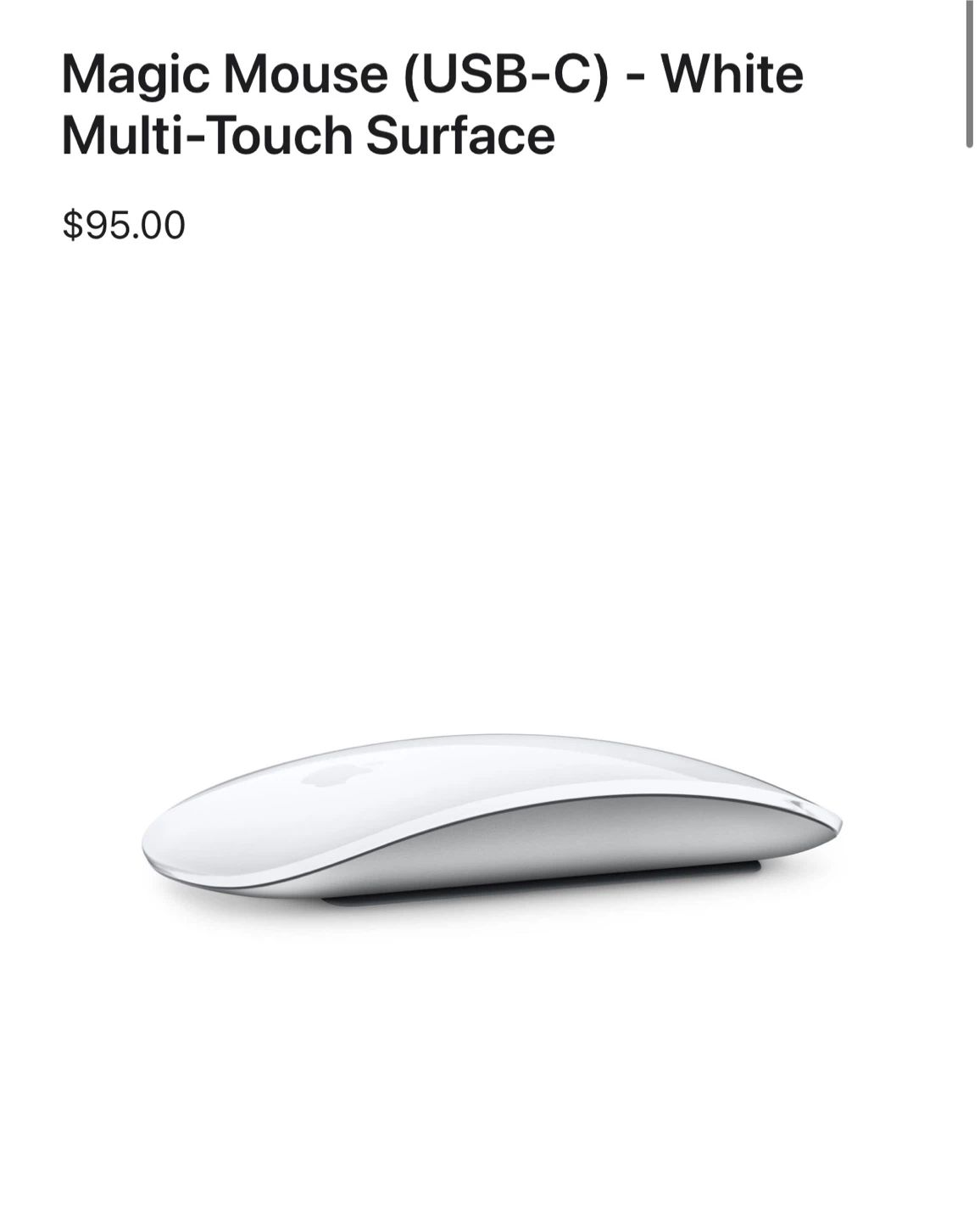 Apple Magic Mouse (USB-C) - White