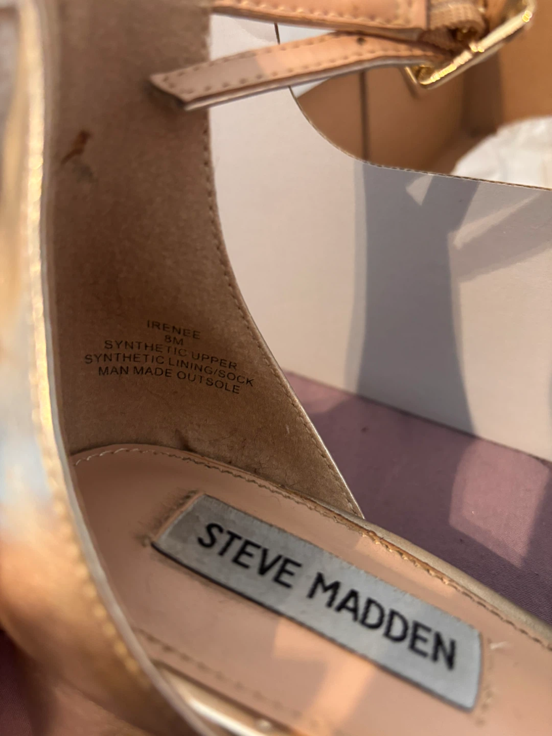 Steve Madden Women's Irenee Two-Piece Block-Heel Sandals Gold - photo 2