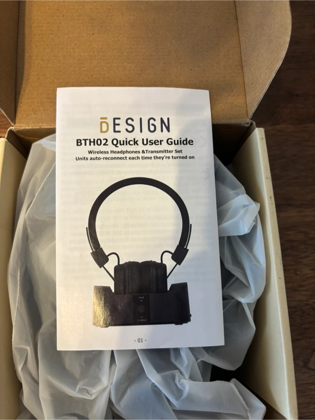 New!! DESIGN BTH02 Wireless Headphones & Transmitter Set - photo 2